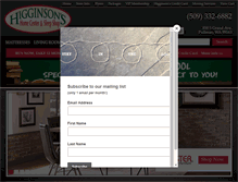 Tablet Screenshot of higginsonsflooringandsleepshop.com